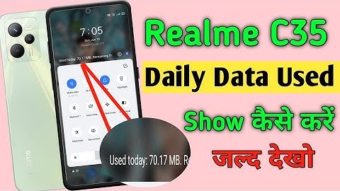 Realme c35 Enable Data Usage Notification Bar | Realme c35 Enable daily data Used