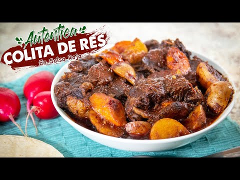 COLITA DE RES EN SALSA ROJA (Oxtail) FACIL