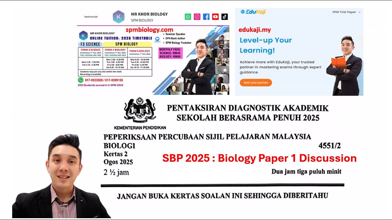 SBP 2025 Biology Paper 1 Discussion | SPM Biology | spmbiology.com