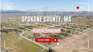 15 Lots Subdivision in Spokane, WA (10–15 Acres Each)–Ag/Rdtial Usage–11 Miles from Spokane-Overview