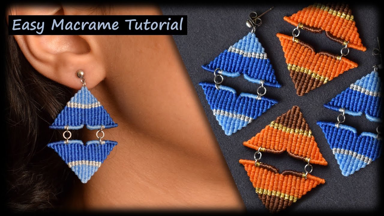How to make DIY macrame earrings (a step-by-step tutorial) - Cuckoo4Design