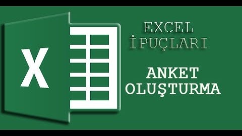 MS Excel Püf Noktaları | 1  Anket Oluşturma