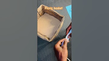 Basket 🧺! #diy #craft #picnicbasket #shorts #viralvideo
