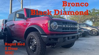 2021 Bronco Black Diamond 2 Door Rapid Red MIC Exterior Walkaround