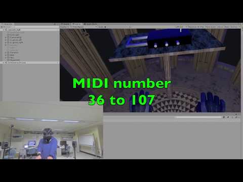 Virtual Theremin of MIDI number 36 to 107 (the graduation research video of UoA)