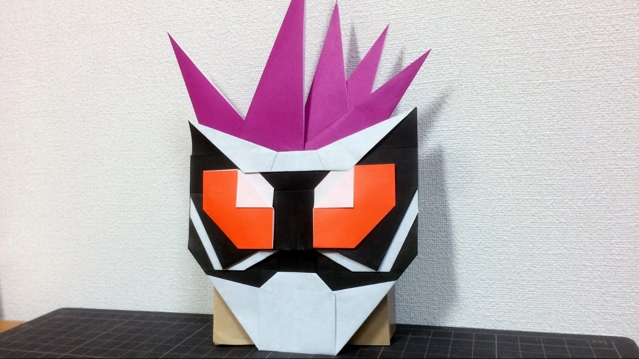 エグゼイドおりがみ 仮面ライダーエグゼイドの折り紙の折り方 Origami Mask Youtube