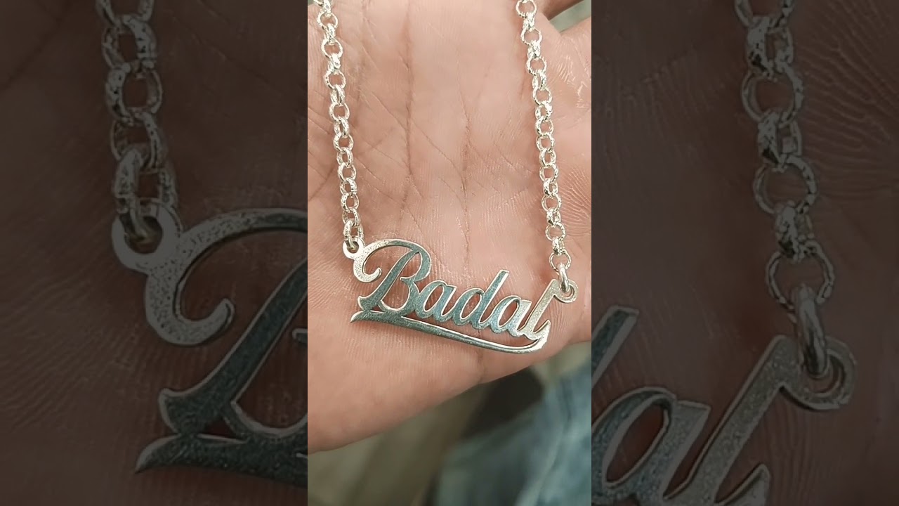 Name pendant / चांदी के नाम वाली 