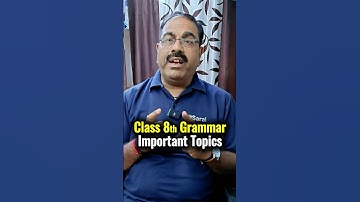 Class 8th Grammar Important Topics for Exam #shorts #english #class8 #esaral