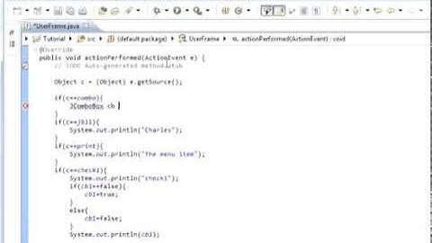 Java programming Lesson 77 GUI : ComboBox with ActionListener