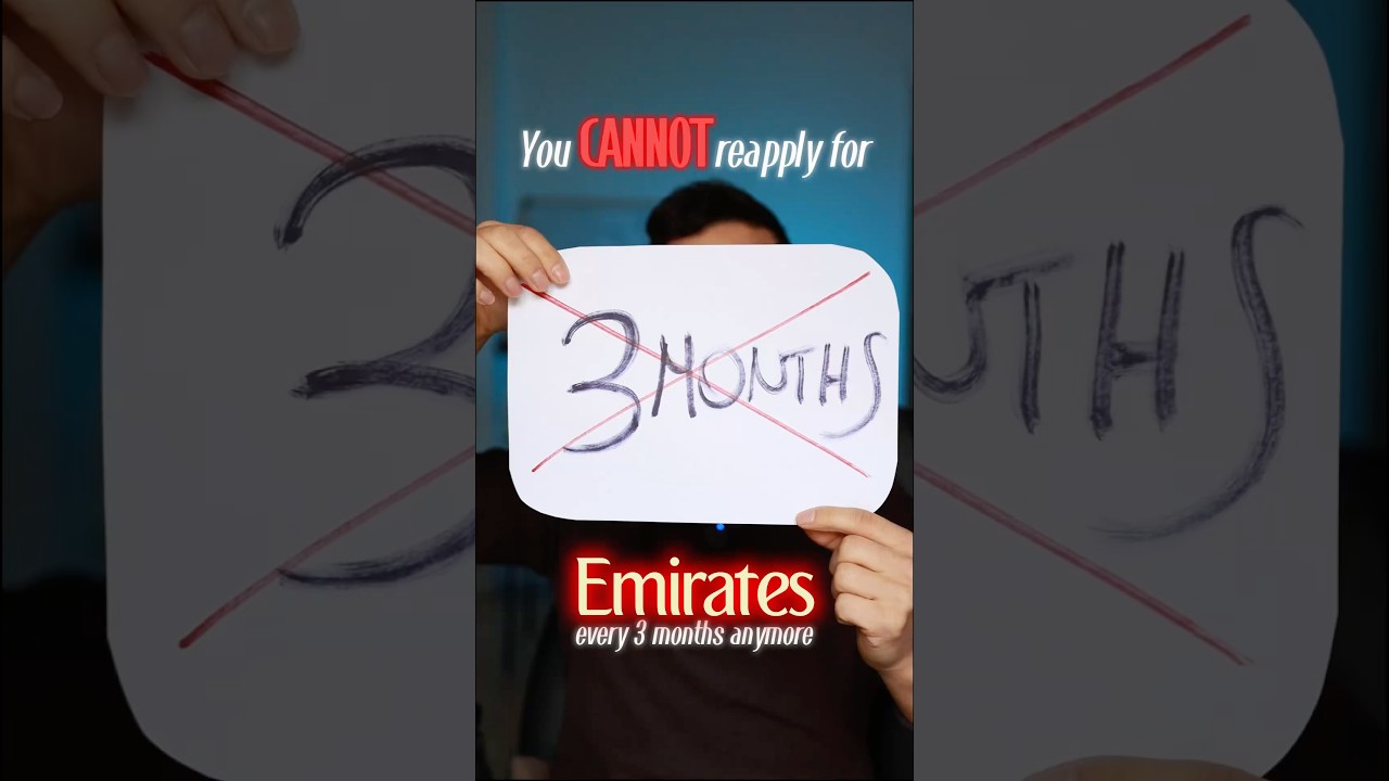You CANNOT reapply for EMIRATES CREW every 3 months ANYMORE