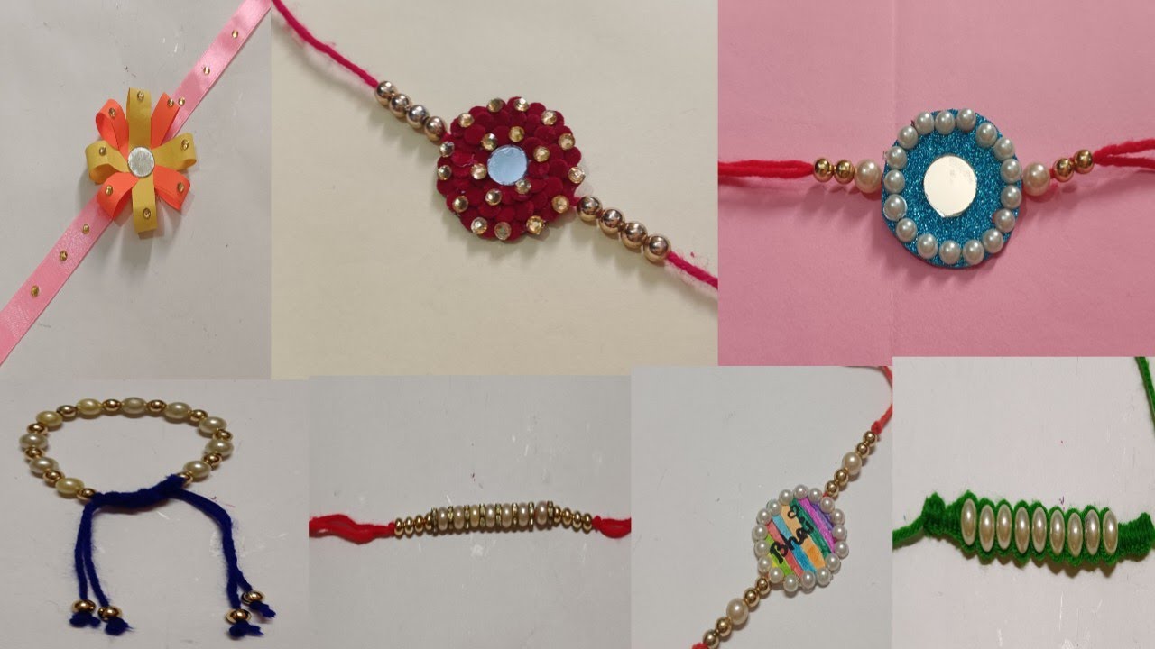 7 DIY Easy Rakhi making For competition / How to make Rakhi at home ...