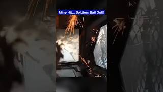 Ukrainian Armored Vehicle Hits A Mine Crew Forced To Bail Out On The Move