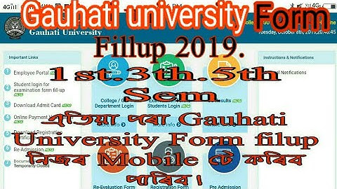 Gauhati UnivrsityOnlineFormFillup2019 #Guportal  Gauhati University Online Form Fill up 2019 BA BCom