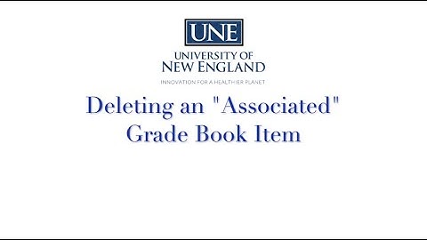 Deleting an "Associated" Assignment in the Brightspace Grade book.