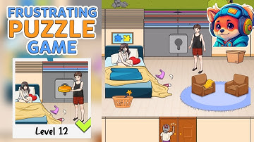 Frustrating Puzzle Game – Level 12 help him escape Walkthrough Solutions | iOS / Android Gameplay
