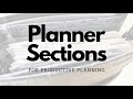 Must Have Planner Sections For A Functional & Productive Planning System | Plan With Bee