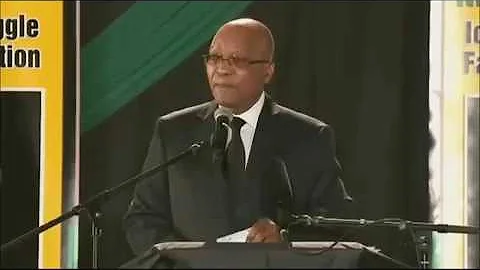 President Jacob Zuma singing Senzeni Na at Hon Nelson Mandela's Memorial service , funeral