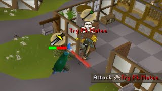 I used Dragon Spear to push pkers into Guarded Areas