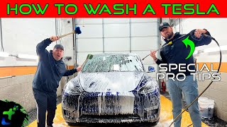 How To Wash Your Tesla | Wash, products, & detail tips from the pro's | Safely wash your car!