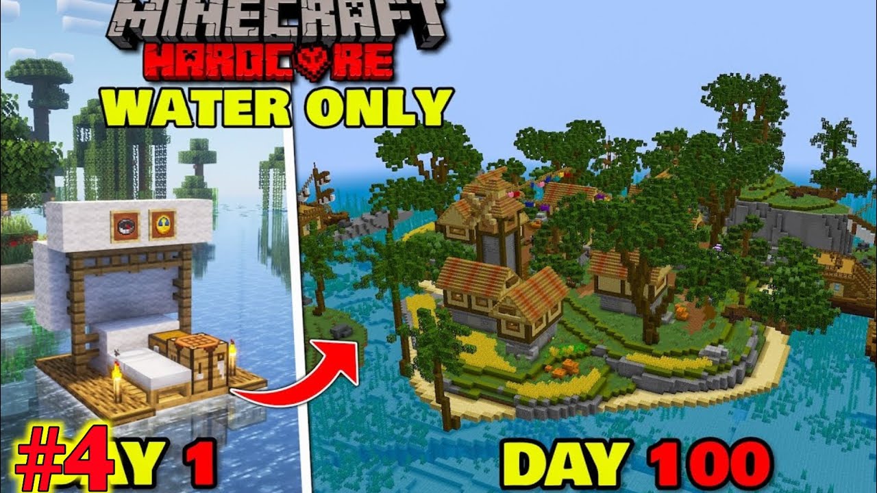 We Survived 100 Days On a RAFT In Minecraft Survival | Solo 100 Days ...