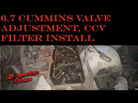 2010-2018 6.7 Cummins Valve Lash Adjustment & CCV Filter Install, Ram