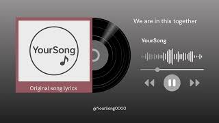 We are in this together | originalsonglyrics