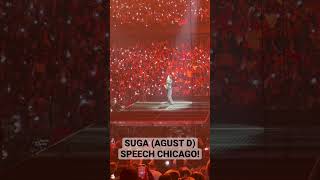 Suga Opening Speech To Chicago bts btsarmy btsshorts suga agustd