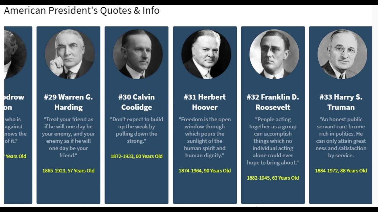 American President Quotes & Info