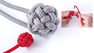 Hook Hack an Easier Way to Tie / Make a Tiny Globe Knot  Full Tutorial  Paracord  Macrame