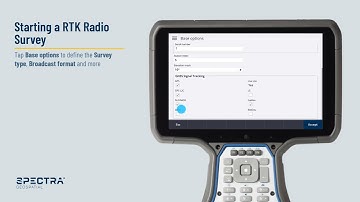 Spectra Origin Field Software RTK Radio Survey Setup