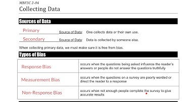 MBF3C 2-04 Collecting Data