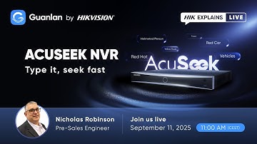 【Hikvision Explains Live】AcuSeek NVR