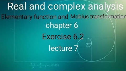 Real and complex analysis Ex 6.2 (lecture 7)Ba/ Bsc 6th sem