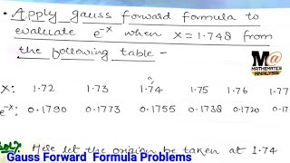 Gauss Forward Interpolation formula || Problem #1 || Numerical Analysis