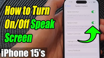 iPhone 15/15 Pro Max: How to Turn On/Off Speak Screen