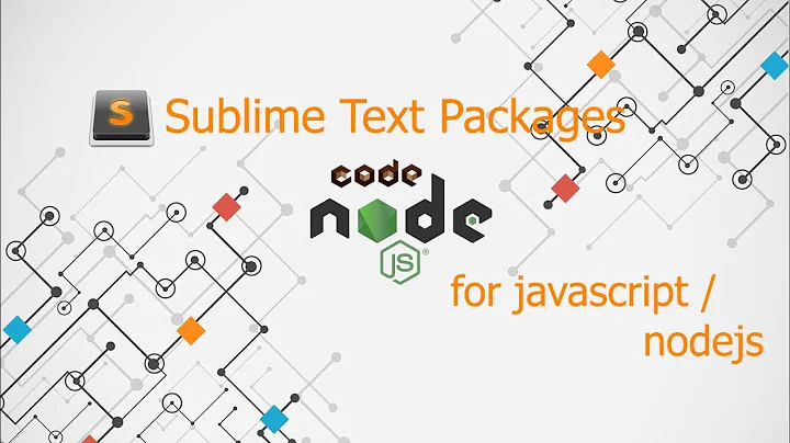 sublime text packages for javascript nodejs
