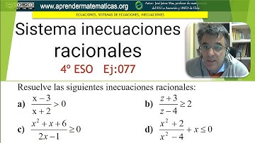 Inecuación racional. 4 ESO 03 077. José Jaime Mas
