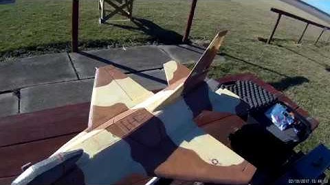 F-16 80 mm EDF Scratch built jet video 6