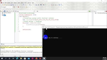 #Sourng C++ Programming Khmer 2021 #17  ការប្រើប្រាស់ Array  មួយវិមាត្រ