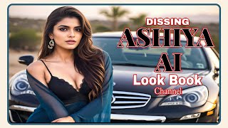 [4K] Ashiya Ai Lookbook  -🌳Captivating Beauty: A Girl With A Blue Car In An Arabian Date Palm Field