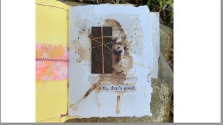 Art Journal Page With Rust Paste Dupe
I was inspired by an art page I saw on Instagram from Susie LaFond (IG @susieinmn). She used a piece of rusty metal, but I didn’t have one so I thought I would make my own with cardboard, paint and instant coffee.
Supplies:
Cereal box or chipboard
Modeling paste (https://youtu.be/tnbA3RnPo30)
Instant coffee
Golden Fluid Raw Umber
Golden Quinacridone Nickel Azo Gold
Waverly Chalk Paint:
- plaster
-pumpkin
-maize
Embroidery floss
Masking tape
Ephemera
Uhu glue stick
Liquitex Super Heavy Gel Medium
Walnut Ink Crystals
Find me on IG: @mickelnay Art Journal Page With Rust Paste Dupe
