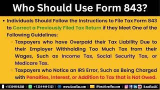 Apr 25, Saturday - About Form 843