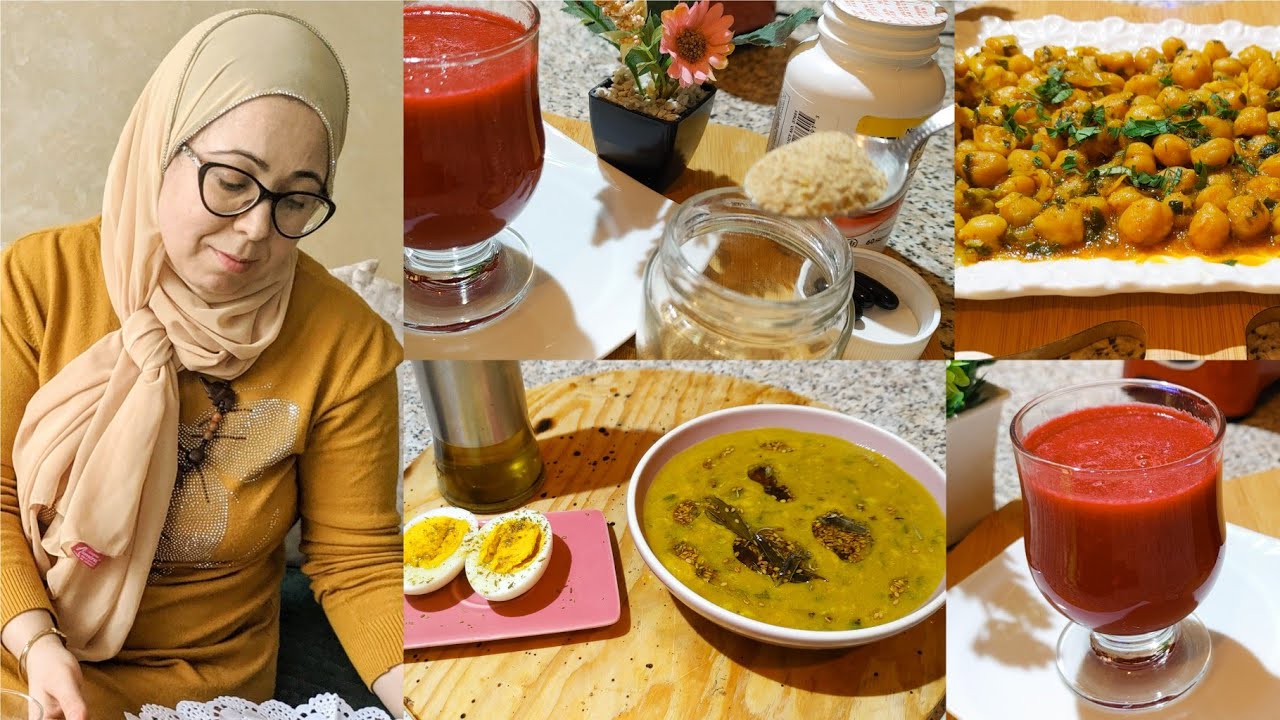 جدول وجبات فقر الدم ونقص فيتامينD فطور صحي غدا وعشا+مشروب غني بالحديد+وصفة طبيعية