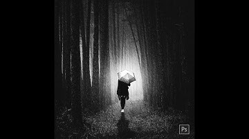 Rainy Day - Photoshop CC 2018 - Photo Manipulation Tutorial - Black and White Fine Art
