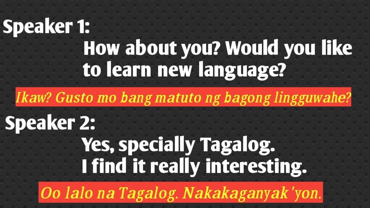 Tagalog - English Translation  Part 1 Follow me on my social