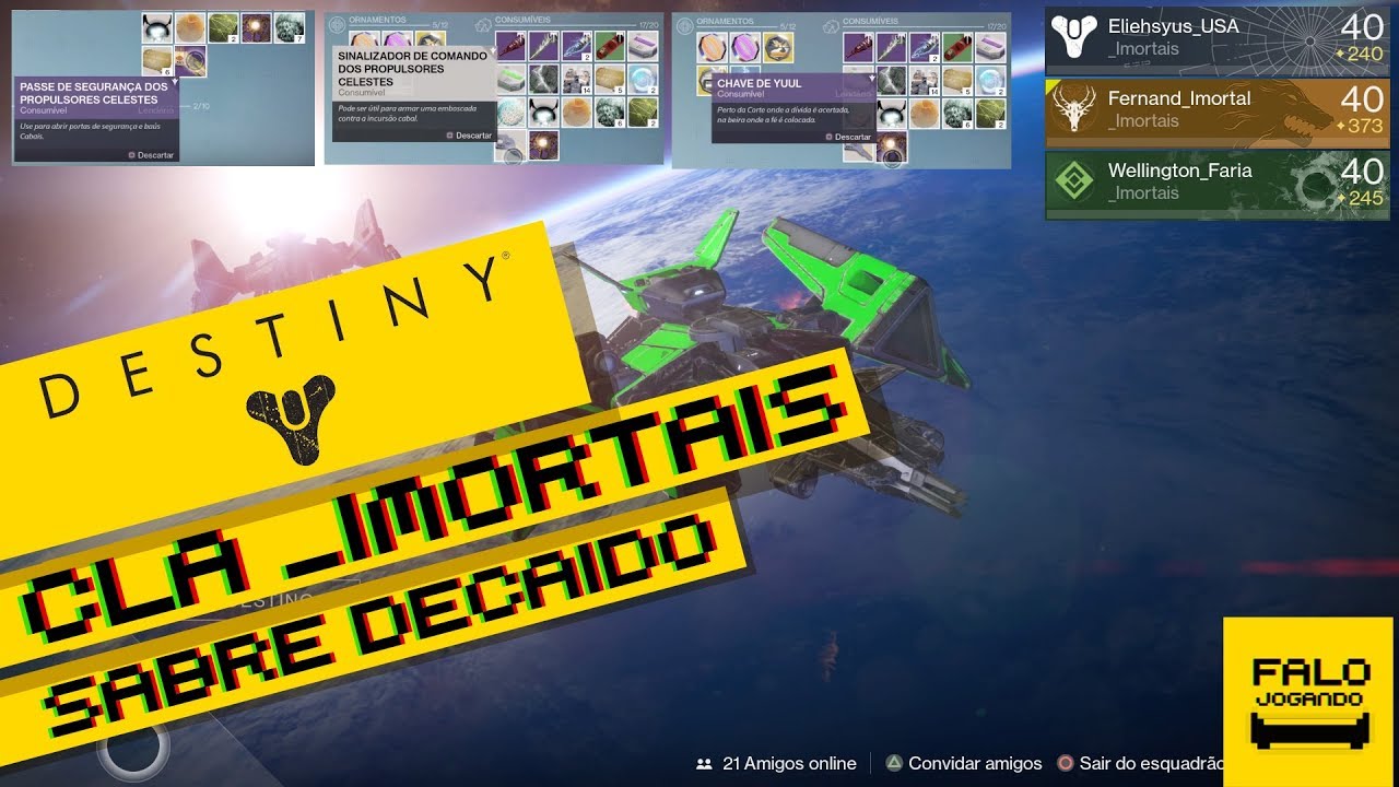 Destiny  BR Ps4 |Clã _Imortais "Chaves do Encouraçado PARTE I"