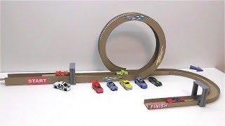 How to make a Speedway out of cardboard Playing with toy cars out of cardboard