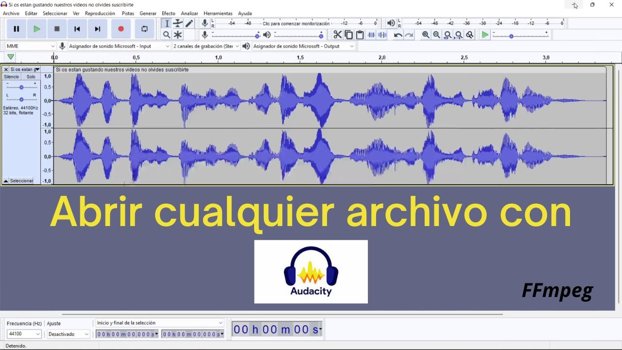 🎵 IMPORTAR CUALQUIER TIPO ARCHIVO de AUDIO en AUDACITY