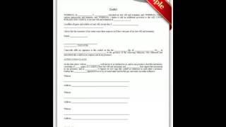Free printable Codicil Forms