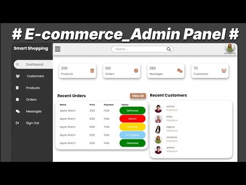 How To Make An Admin Panel_E-commerce Website (part6 : dashboard ...